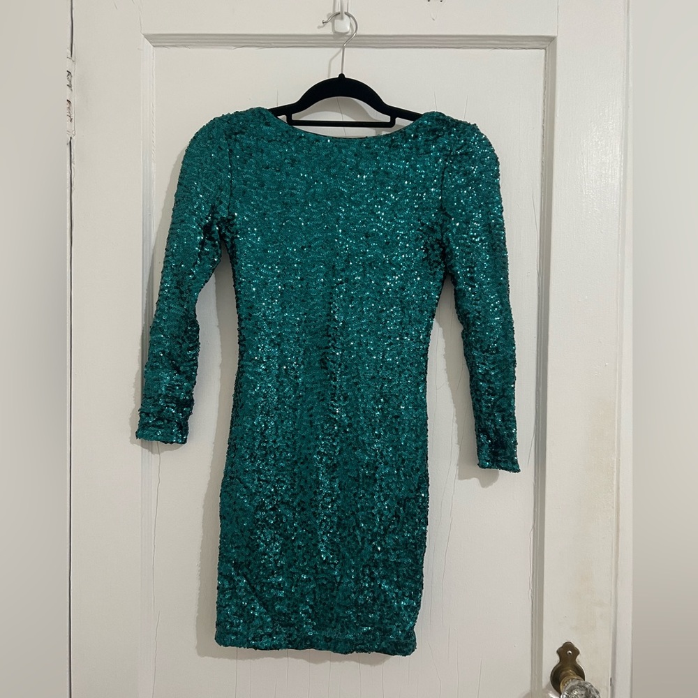 Teal sequin dress from H&M size extra small/small or 0-2